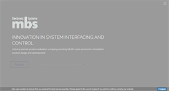 Desktop Screenshot of mbs-electronics.com